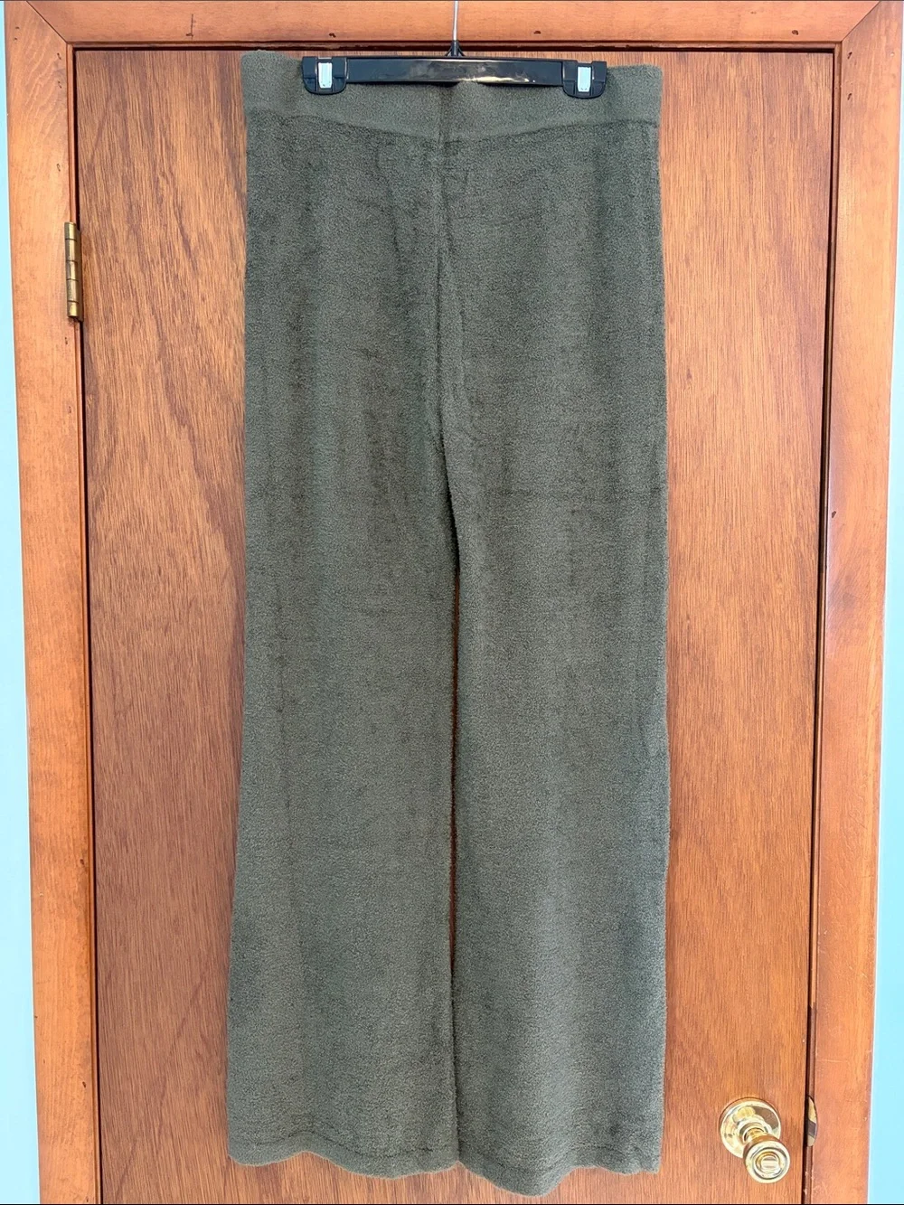 Barefoot Dreams Cozy Chic Wide Leg Pants Olive Womens Size Large